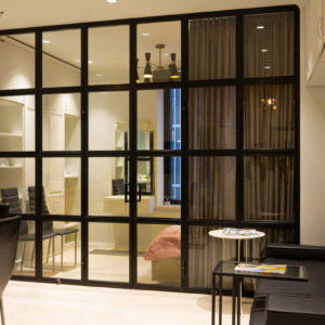 Квадратный противопожарный витраж / серия FRM7260